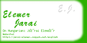 elemer jarai business card